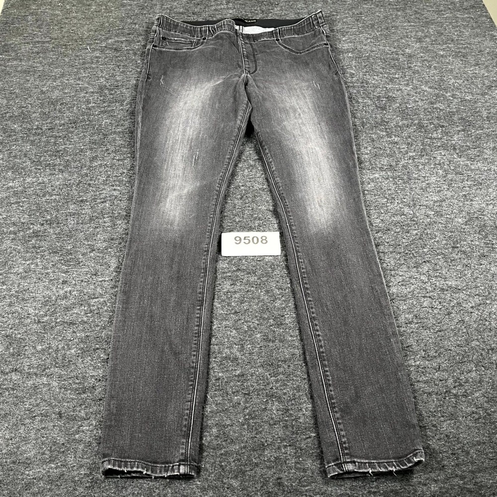 Express Legging Jeans Women 12 Gray Denim Comfort Mid Rise Y2k Grunge Streetwear